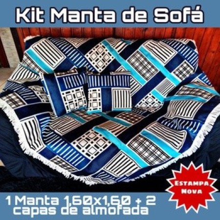 Manta De Sofa + 2 Capas De Almofadas